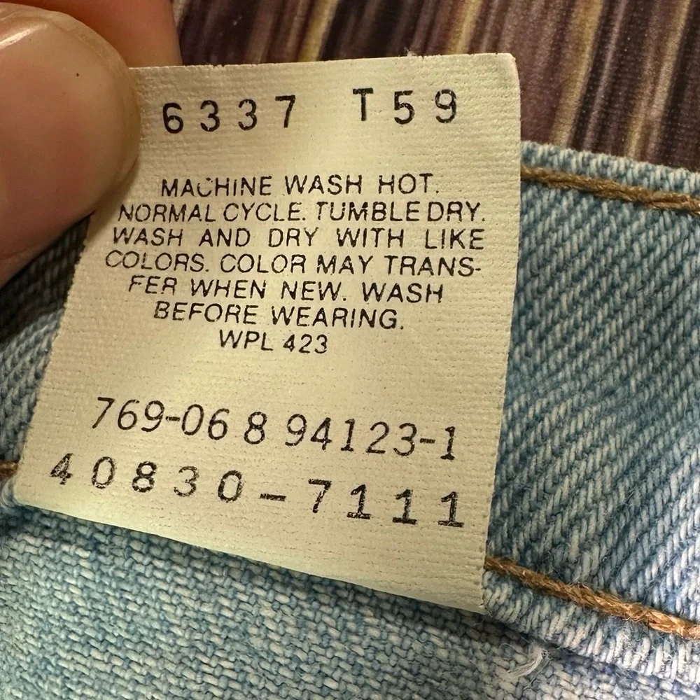 VINTAGE Levis 769 Skosh Jeans 36x30 Light Blue Denim For Men‎